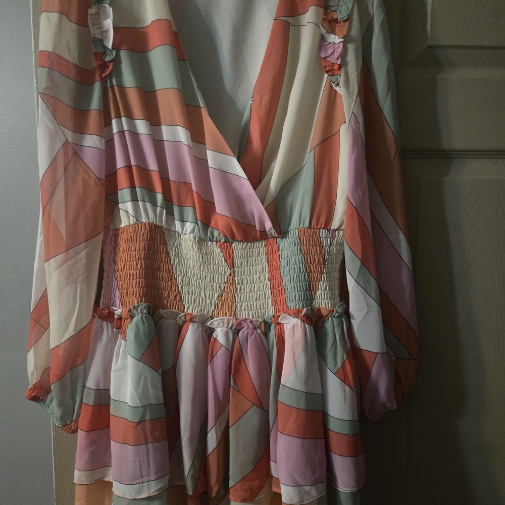 Colorful Geometric Mini Dress